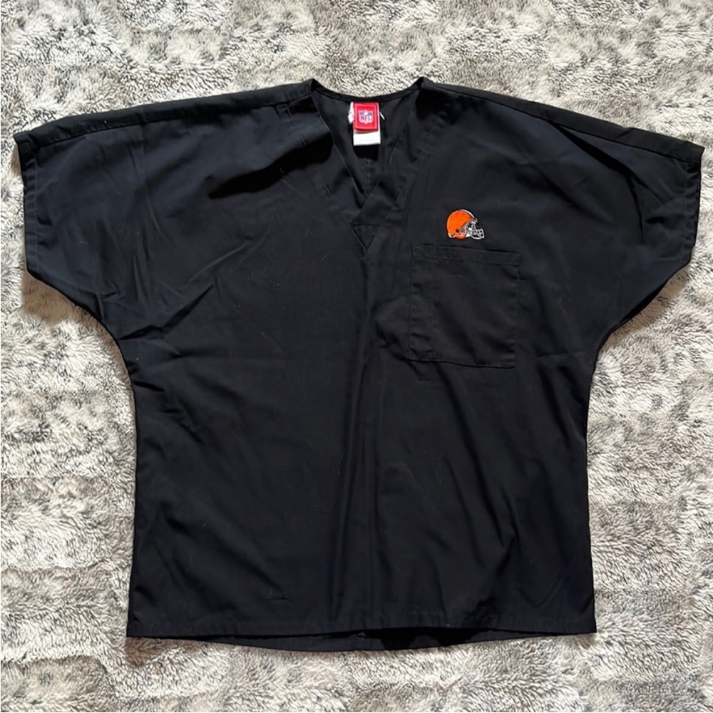 Cleveland browns unisex v neck scrub top